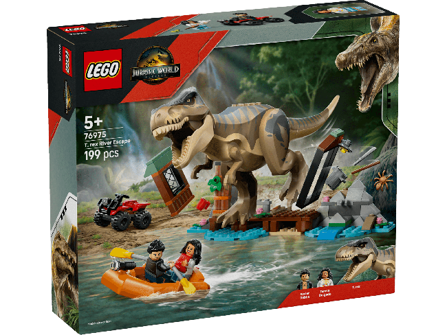 LEGO Jurassic World Побег по реке от тираннозавра 76 | XS Mänguasjad